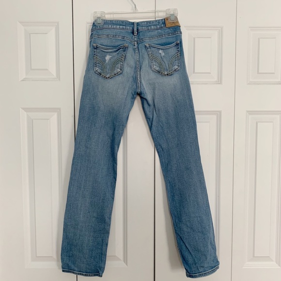 Medium Wash Ripped Hollister Skinny Jeans - Picture 3 of 5